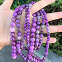 Natural Purple Sugilite Gemstone Round Beads, 1 Strand/15 Inch, Size Selections: 4mm/6mm/8mm/10mm