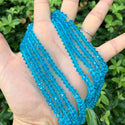 200pcs Creative Club Faceted Flat Bicone Rondelle Crystal Glass Beads #5305, Aquamarine blue, 6x4mm Small, Hole ID 1mm, CC3R610