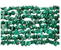 Natural Green Malachite Gemstones Chip Beads, Free Form, 5mm-8mm, Hole ID 1mm, 1 Strand/31 Inch, GZ1-32