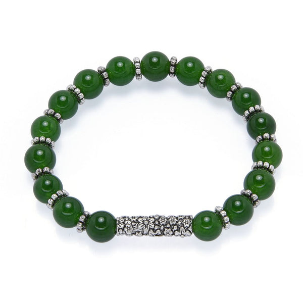 50pcs Large Hole Flower Pattern Tube Beads, Antique Silver, 20mm, Hole ID 3mm, MC-T5