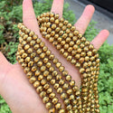 140pcs Creative Club Faceted Rondelle Crystal Glass Beads, Gold Aurum, 8x6mm, Hole ID 1.1mm, CCR833