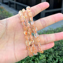 1 Strand Stretch Natural Yellow Citrine Free Form Gemstone Bracelet, 5-8mm Small Beads, Length Selections: 7 inch/7.5 inch