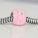 1pc 925 Sterling Silver Pisces Zodiac Sign Bead Charm Pink Enamel, Compatible with Pandora All Other Charm Bracelets, EC52