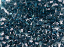 50pcs Preciosa Faceted Bicone Crystal Beads, Montana Blue, 6mm, Hole ID 1mm, Pre-B620
