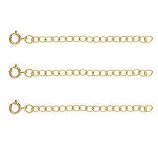 1pc Adabele Real 1/20 14K Gold Filled 2 Inch Chain Extender, with Clasp, Removable Adjustable Cable Chain Extension, JK8-B2