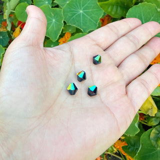 Buy jet-black-ab 50pcs Adabele Austrian Faceted Bicone Crystal Beads with AB Coating, 8mm, Hole ID 1mm, | U Pick Color