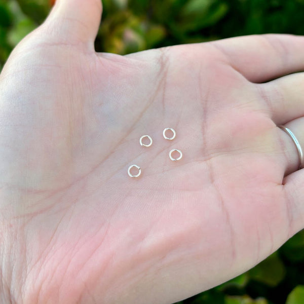 20pcs Real 1/20 14K Gold Filled Open Jump Rings, 0.64mm/22 Gauge, Size Selections: 4mm/6mm