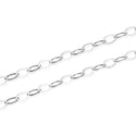 5 Feet 925 Sterling Silver Unfinished Flat Oval Cable Chain Links, 5.2mm, Large Thick, SSK-S1