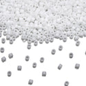7.5g Miyuki Delica 11/0 Seed Beads, Opaque Chalk White DB200
