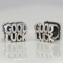 1pc Solid 925 Sterling Silver Good Luck Charm Lucky Bead, Compatible with Pandora All Other Charm Bracelet, EC365