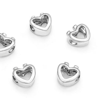 20pcs Love Union Large Hole Beads, Hole ID 4.5mm, Antique Silver, Zinc Alloy Metal, MEC-B1