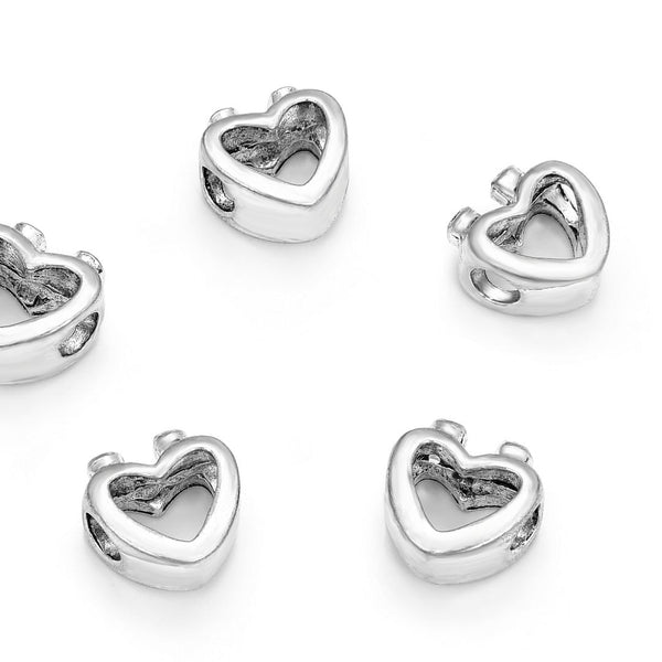 20pcs Love Union Large Hole Beads, Hole ID 4.5mm, Antique Silver, Zinc Alloy Metal, MEC-B1