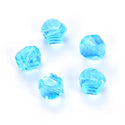 24pcs Adabele Austrian Faceted Helix Spiral Irregular Crystal Beads #5020, Aquamarine Blue, 8mm, Hole ID 1.1mm, SSH-810