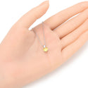 925 Sterling Silver November Birthstone Solitaire Necklace, 6mm/0.84 Carat Yellow Topaz Cubic Zirconia CZ, Length Selections: 16 inch/18 inch