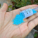 7.5g Miyuki Delica 11/0 Seed Beads, Opaque Matte Rainbow Light Blue DB879
