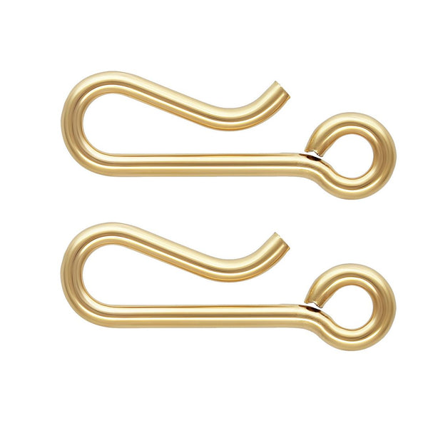 2pcs Real 1/20 14K Gold Filled 14.2mm Hook Clasps, Open Ring, 14.2mm, JK3-F1