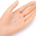 10pcs 925 Sterling Silver Puffy Rondelle Spacer Beads, Size Selections: 4mm/5mm/6mm/8mm