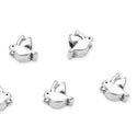 20pcs Cute Dove Bird Symbol of Peace Hope Large Hole Beads, Hole ID 4.5mm, Antique Silver, Zinc Alloy Metal, MEC-A2