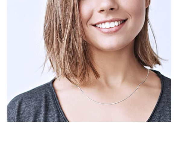 1pc 925 Sterling Silver Box Link Chain Necklace, Tarnish Resistant Rhodium Plated, 0.8mm, Strong Thin Small, 18 inch, SSX21-18