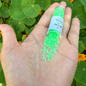7.5g Miyuki Delica 11/0 Seed Beads, Translucent Luminous Mint Green DB2040