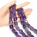 10pcs Natural Amethyst Purple Crystal Gemstone Faceted Cylinder Tube Beads, 12-18mm, Hole ID 1mm, GZ9-2