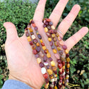 Natural Mookaite Jasper Gemstone Oval Tumbled Pebble Beads, Irregular, 5mm to 8mm, Hole ID 1mm, 15 Inch/1 Strand, GZ11-57
