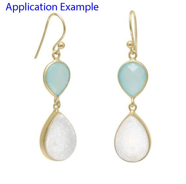 50pcs Ball End Fish Earring Hooks, 18K Yellow Gold Plated Brass, 22mm Long, Wire Gauge Selections: 0.7mm/21 Gauge or 0.9mm/19 Gauge