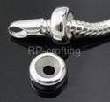 2pcs 925 Sterling Silver Rubber Charm Holder Bead Stopper, Compatible with Pandora All Other 3mm Charm Bracelet, EC27-A1