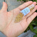 7.5g Miyuki Delica 11/0 Seed Beads, Opaque 24Kt Gold Plated DB31