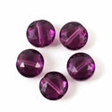 25pcs Adabele Austrian Faceted Flat Round Coin Crystal Beads #5052, Amethyst, 8mm, Hole ID 1mm, SSMR811
