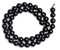 Natural Grade A Black Tourmaline Gemstone Round Beads, 15 Inch/1 Strand, Size Selections: 4mm/6mm/8mm