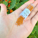 7.5g Miyuki Delica 11/0 Seed Beads, Opaque Pumpkin DB653