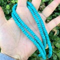 Natural Magnesite Imitated Blue Turquoise Gemstone Rondelle Beads, 6x3.5mm, Hole ID 1.1mm, 30 Inch, About 216 Beads, GR-E6