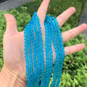 200pcs Creative Club Faceted Round Crystal Glass Beads, Aquamarine Blue, 6mm (0.24 inch), Hole ID 1mm, CC2R610