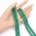 Natural Green Malaysia Jade Gemstone Faceted Round Beads, 10mm, Hole ID 1mm, 14 Inch/1 Strand, GH-G26