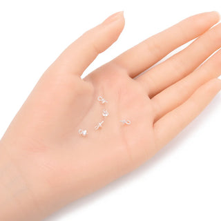 10pcs 925 Sterling Silver Eye Pin Bails, Glue-on Pendant Connector, Cup Size Selections: 4mm/5mm/6mm/8mm