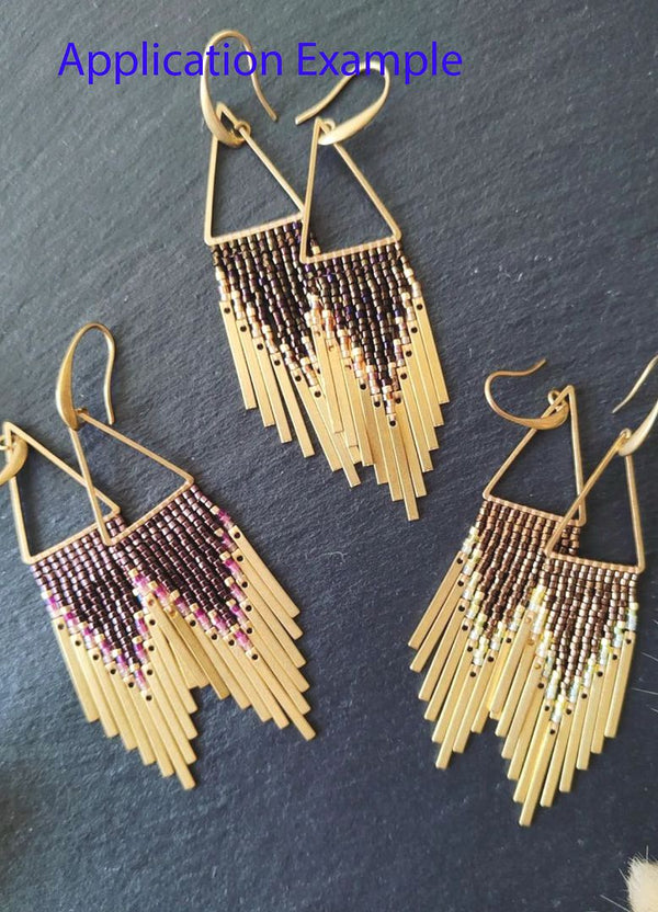 20pcs Tarnish Resistant Triangle Beading Hoops, Open Back Bezel Frame, 18K Yellow Gold Plated Brass, Size Selections: 12mm/17mm/20mm