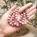 1 Strand Stretch Natural Pink Rhodonite Beaded Gemstone Bracelet, 10mm Bead, Length Selections: 7 inch/7.5 inch/8 inch/8.5 inch