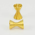 100pcs Large Hole Double Side Wire Coil Spring Beads, 18K Yellow Gold Plated Brass, 11x7mm, Hole ID 5mm, CF113-2