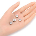 20pcs Four-Leaf Clover Flower Symbol of Good Luck Large Hole Beads, Hole ID 4.5mm, Antique Silver, Zinc Alloy Metal, MEC-E1
