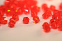 50pcs Preciosa Faceted Bicone Crystal Beads, Hyacinth Orange Red, 6mm, Hole ID 1mm, Pre-B617