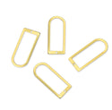 10pcs 30mm Large Rounded Rectangle Links, Tarnish Resistant, 18K Yellow Gold Plated Brass, BFW-A23