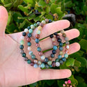 1 Strand Stretch Natural Indian Agate Beaded Gemstone Bracelet, 6mm Beads, Length Selections: 7 inch/7.5 inch/8 inch