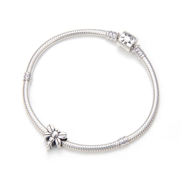1pc Solid 925 Sterling Silver Dragonfly Charm Freedom Bead, Compatible with Pandora All Other Charm Bracelets, EC2-F1