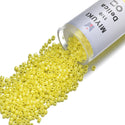 7.5g Miyuki Delica 11/0 Seed Beads, Opaque Rainbow Yellow DB160