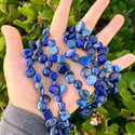 Natural Blue Lapis Lazuli Gemstone Petal Keishi Beads, Irregular, 10mm-20mm, Hole ID 1mm, 1 Strand/15 Inch, GZ6-46