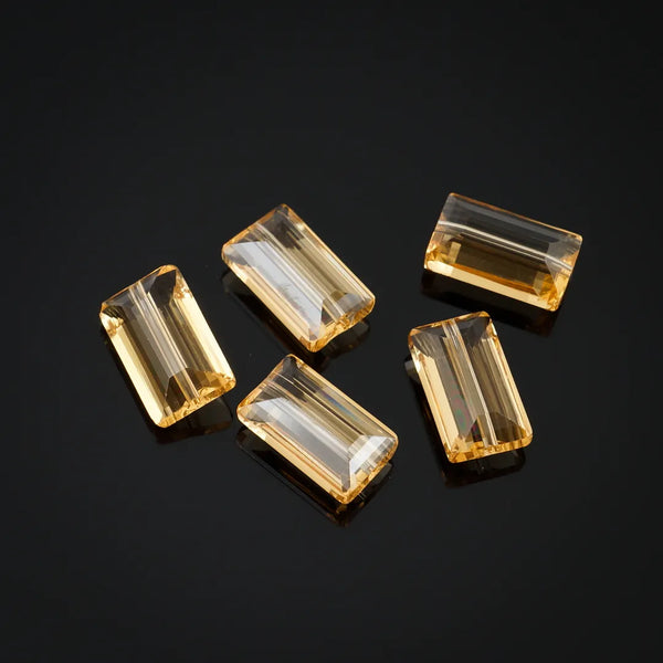 25pcs Adabele Austrian Faceted Rectangle Crystal Beads #5055, Golden Champagne, 14mm x 8mm, Hole ID 1.2mm, SSRT1428