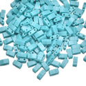 10g Miyuki Half Tila Seed Beads 5x2.3mm, Opaque Mint Green (HTL-412)