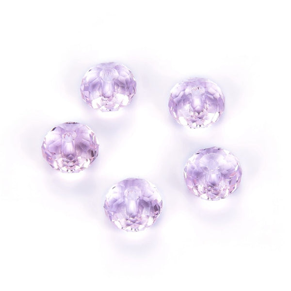 24pcs Adabele Austrian Faceted Rondelle Crystal Beads #5040, Rosaline (Light Pink), Size Selections: 6x4mm, 8x6mm, 10x8mm