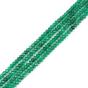 Natural Emerald Green Quartz Gemstone Faceted Rondelle Beads, 3x2mm/Small Tiny, Hole ID 0.8mm, 13 Inch/1 Strand, GH2R-10